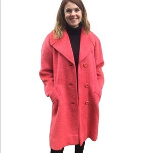 Vintage 1960’s pink mohair coat
